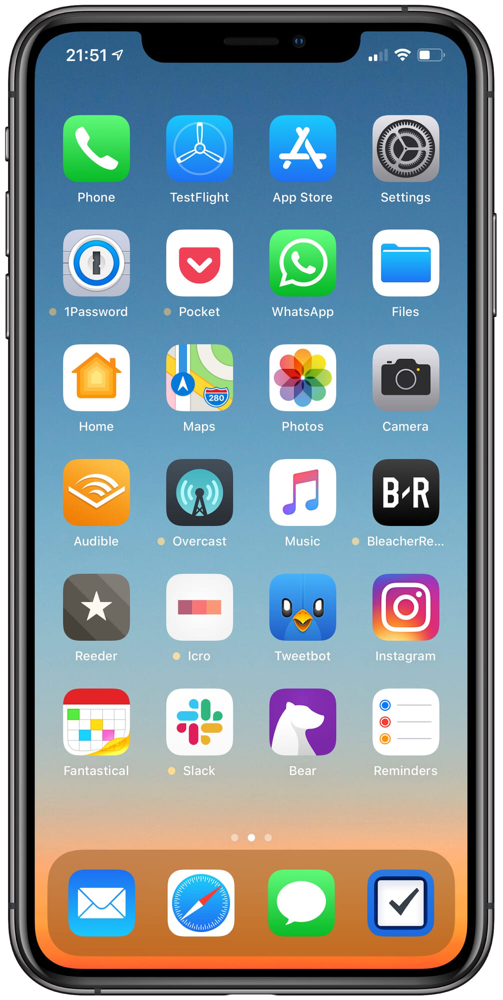 A few changes have resulted in updates to my home screen running the